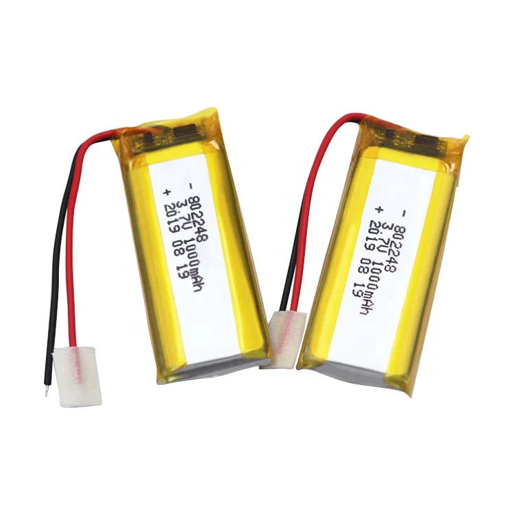 Hot Sale Polymer Lithium Battery 802248 1000mAh 3.7V Lithium Polymer Battery Cell