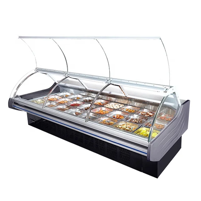 Green Health deli case refrigerator commercial fridge display meat dishes snack food