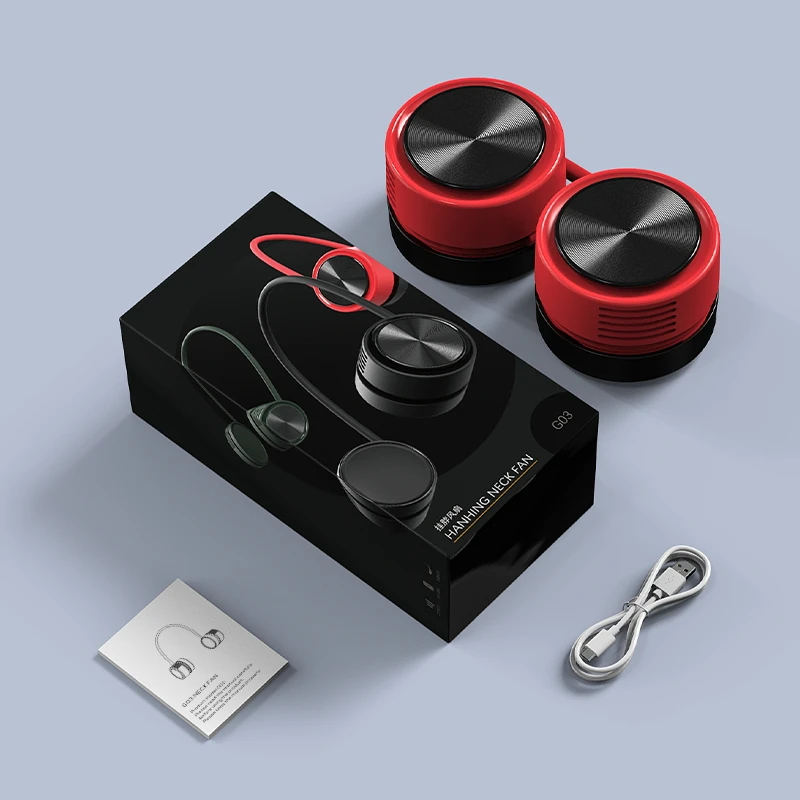 MEMO G03 1800mAh Portable Neck Fan Hanging Rechargeable Neck fan 3 Gears Rechargeable For Outdoor Sports