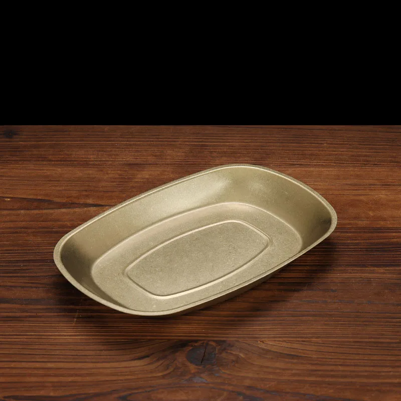 Factory Wholesale Retro Golden Style Luxury Stainless Steel Deepened Gold Snowflake Oval Plates for Hotel Restaurant Kitchen