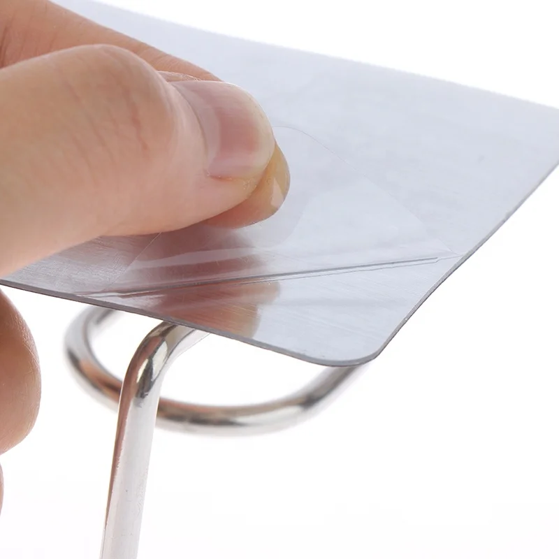 New Wall Mounted Strong Adhesive Hook Door Sticky Hanger Holder Stainless Steel Wall Hook Wash Basin Holder Kitchen Bathroom