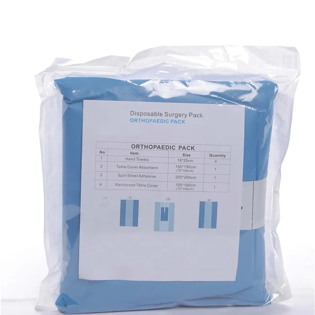 
Customized SMS Disposable Sterile Surgical Kits Orthopaedic Packs 