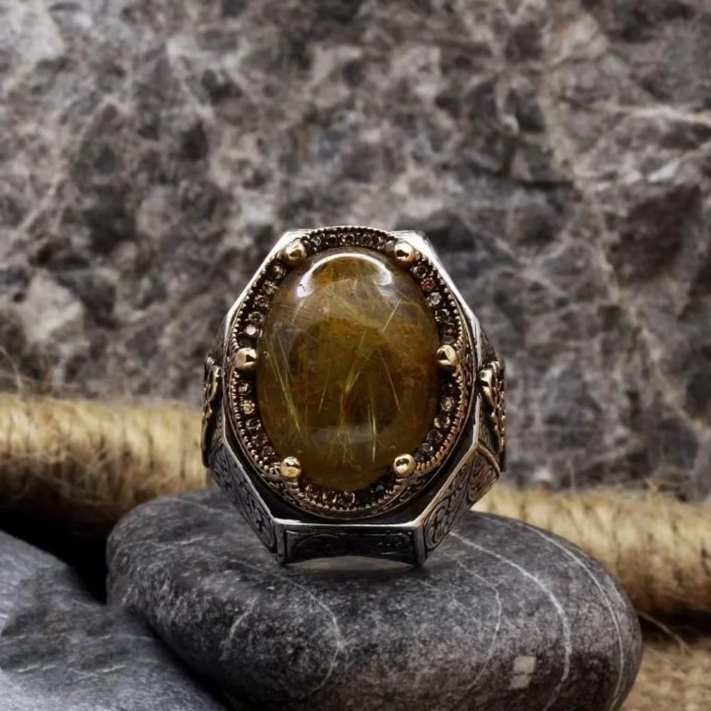 Fashion Jewelry ring Turkish style adjustable waterproof Copper-silver plating material ring men gift