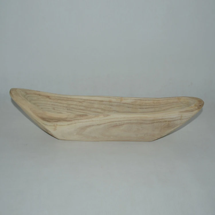 
New Hot Selling Products boat shaped wooden bowl handmade carving wood 