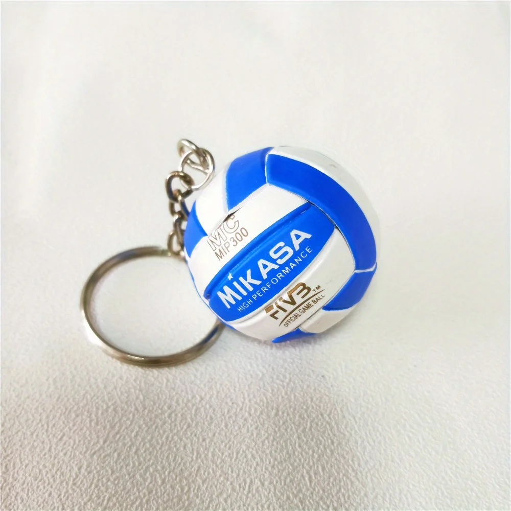 Mi-ka-sa Volleyball Keychain Miniature Sports Ball Key Ring Perfect for Backpacks and Keys Durable Souvenir for Volleyball Fans