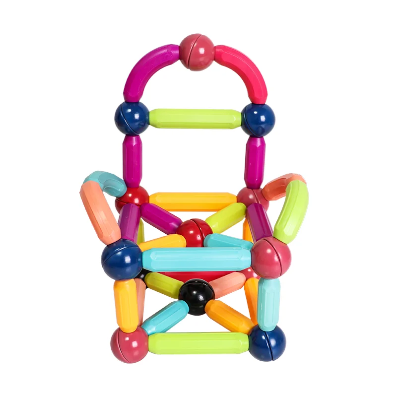 98pcs STEM preschool Mini Magnetic Building Blocks Set DIY Magnetic Sticks Toys for Toddlers Educational Toys for Kids