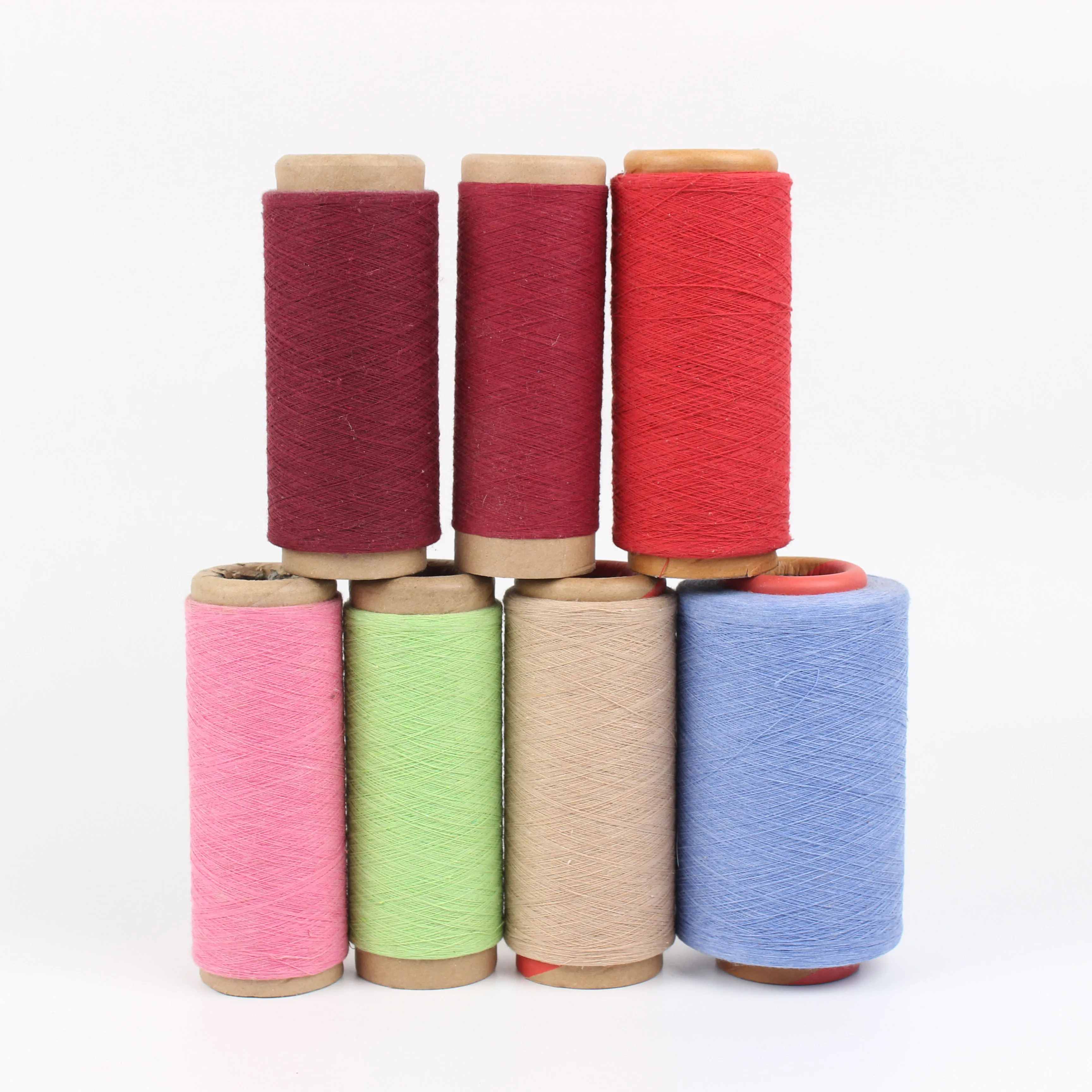 20/2 20/3 Cotton Thread Regenerated Textile Yarn for Weaving Smock/Kente Fabric