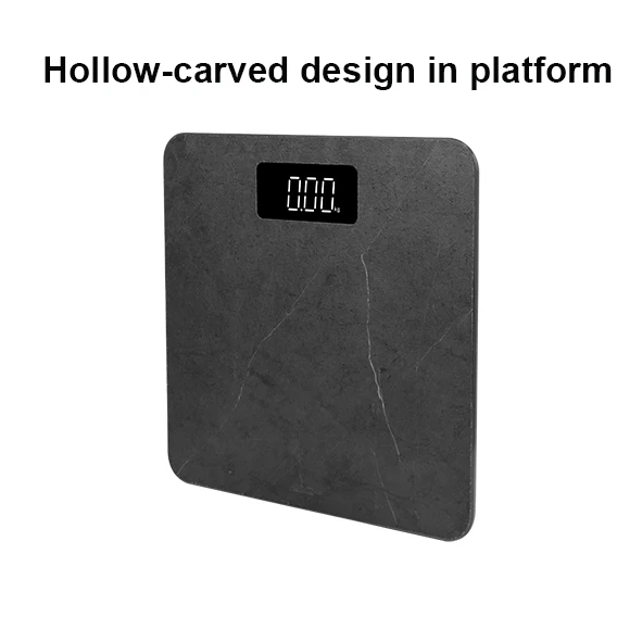 Electronic body scale weiging bathroom scale 180kg with hollow-carved design in platform