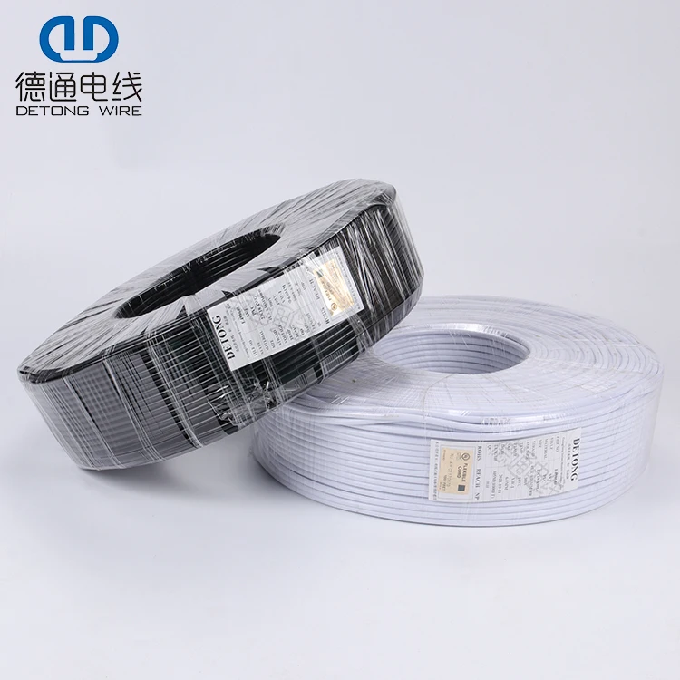 Canadian American Standard 16 18 20 AMG 2 Core Bare Copper PVC Sheathed Electrical Wire Cable
