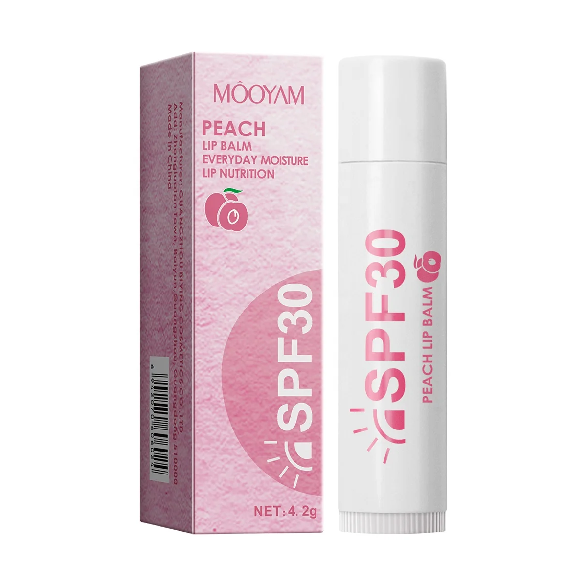 Peach Lip Balm Private Label Natural Lip Butter Balm Long Lasting Moisturizing Mini SPF Pink Lip Balms