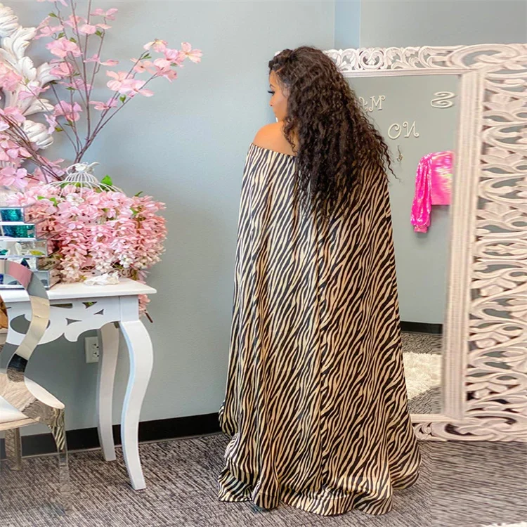 
Newest Fashion Plus Size Cloak Top Printed Two Pcs Pants Set Women 