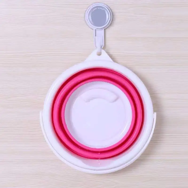 Hot Sale 6L Portable Silicone Folding Water Washing Bucket Collapsible Household Cleaning Folding Silicone Bucket