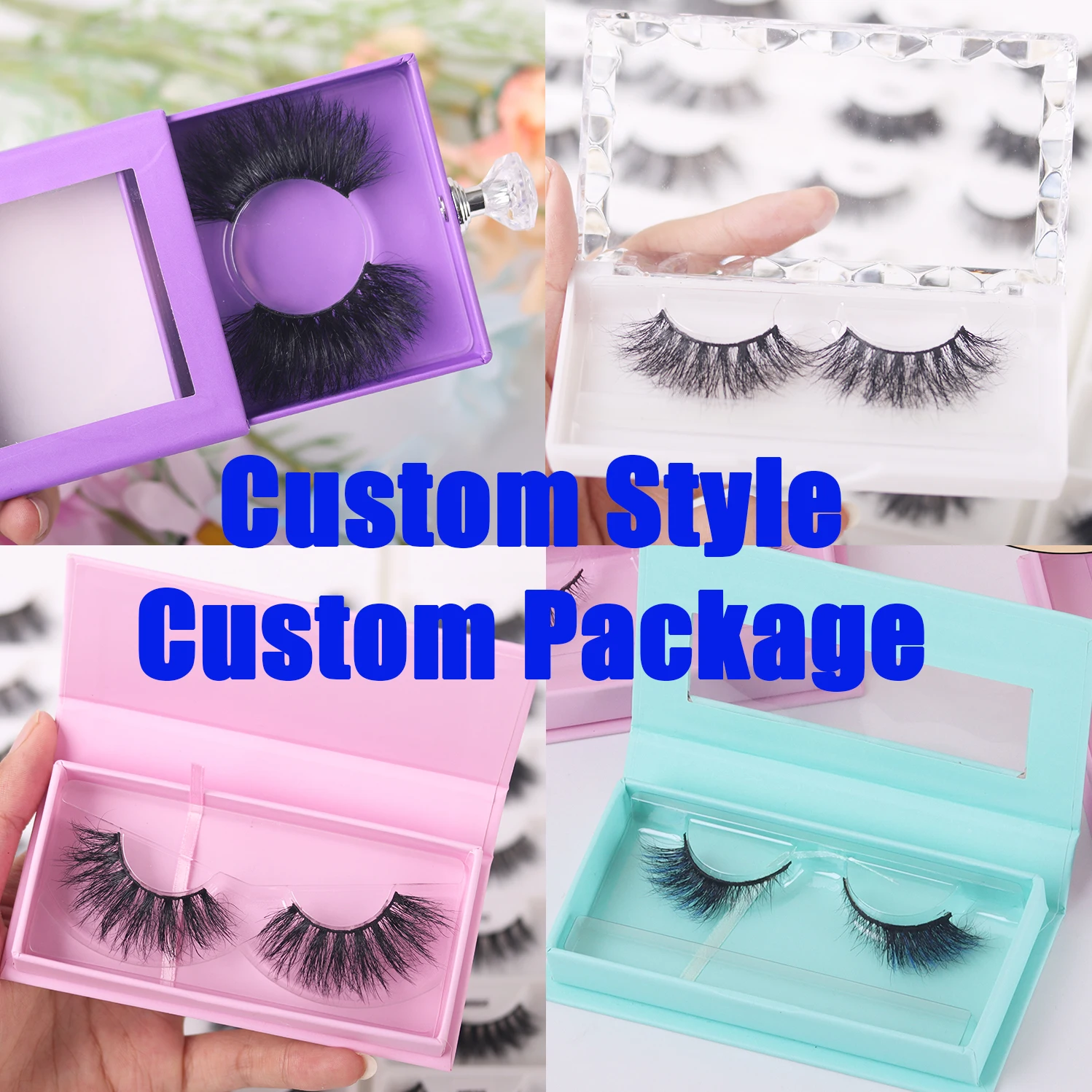 Free Eyelash Packaging Samples 18 mm 3d Mink Fluffy Lashes with Box Wholesale Vendor