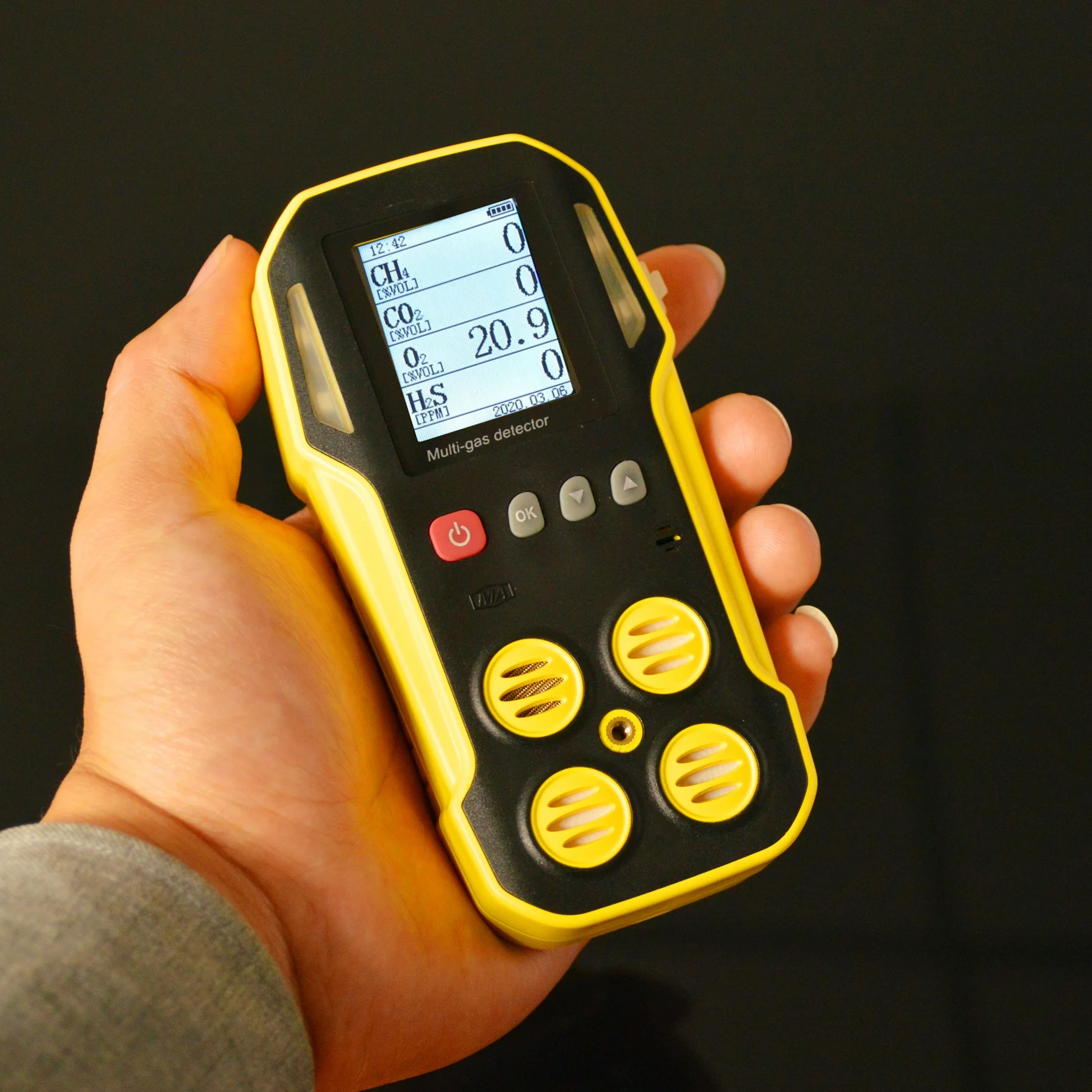 
Handheld multi bio gas analyzer landfill gas monitor for CH4 CO2 H2S O2 with external air pump 