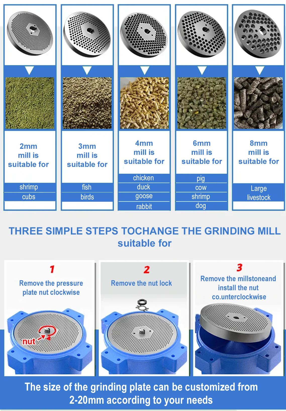 high performance animal feed machine processing home use feed processing machinery for cattle and sheep feed