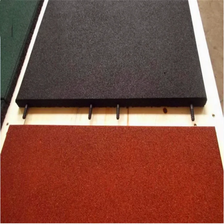 Colorful Heavy Duty Playground Gym Rubber Floor Tile Rubber Flooring Mat 500mm X 500mm X 30mm