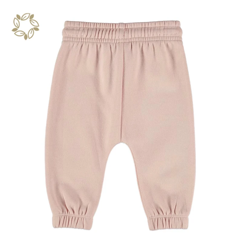 baby plain fleece sweatpants organic cotton toddler pants Sustainable children Jogger pants customized toddler girl pants