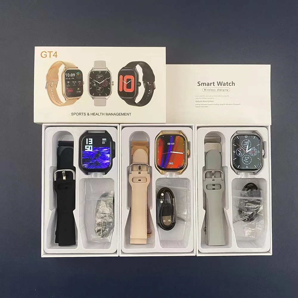 2023 NEW ARRIVAL gt4 smart watch model 3 Fitness Smart watch online Heart rate Heart Rate Smart Bracelet Sport Smart Watch