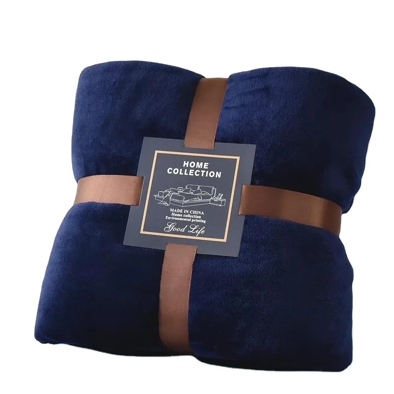 Профессиональное супер мягкое 100% полиэфирное сплошное фланелевое одеяло