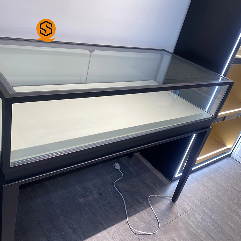 New Arrival Factory Supplier Wood Museum Souvenir Jewelry Showcase Display Sets Glass Showcases