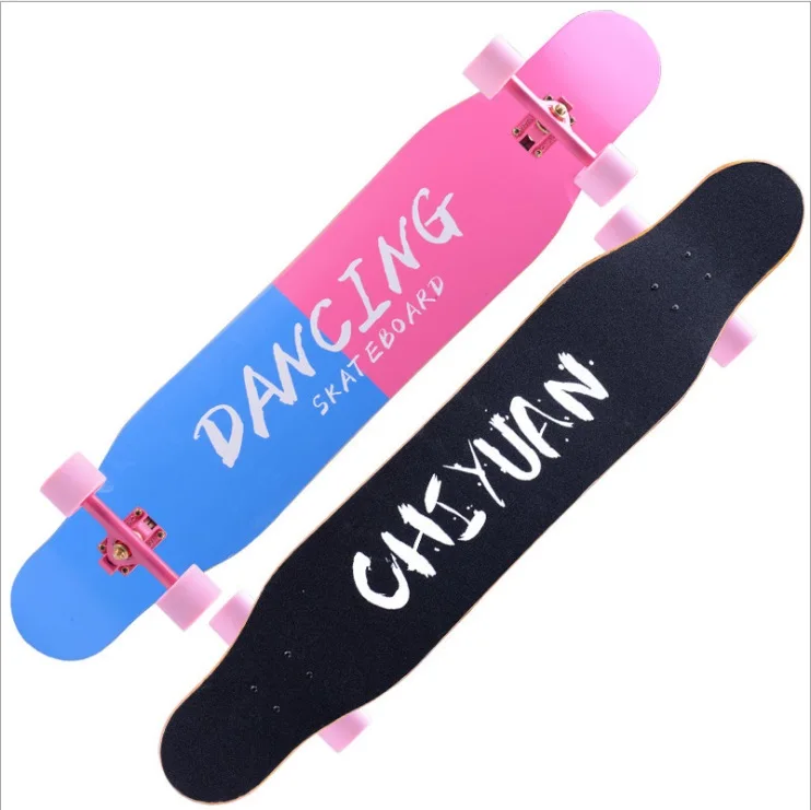 Four-wheeled skateboard beginners brush street longboard adult men and women professional maple dance board scooter