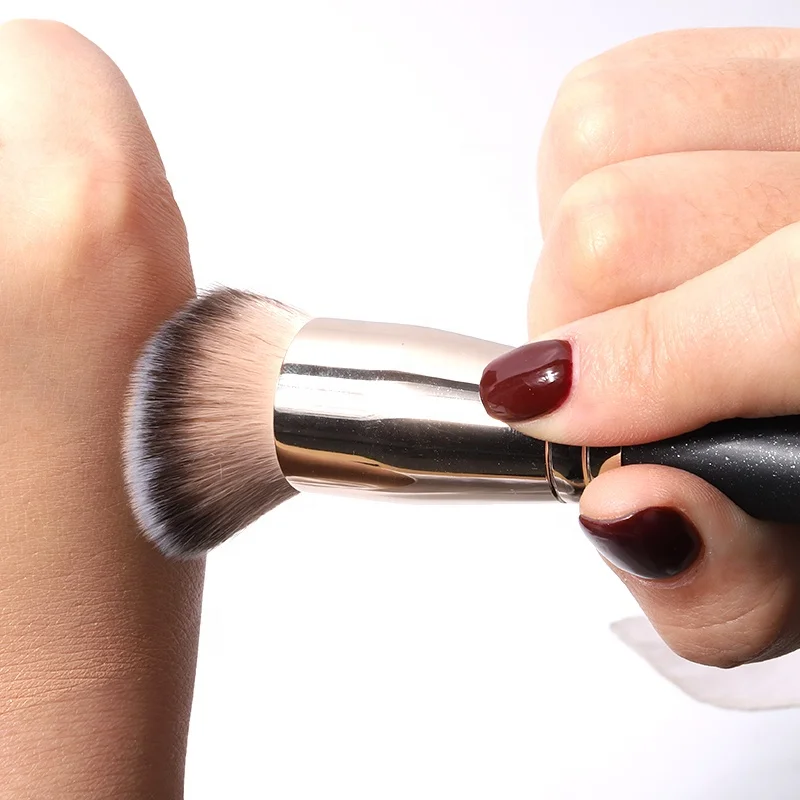 Wholesale Synthetic Hair Wood Handle Small 370 270 Concealer 170 Foundation Brush Vegan Black Makeup Brush Single