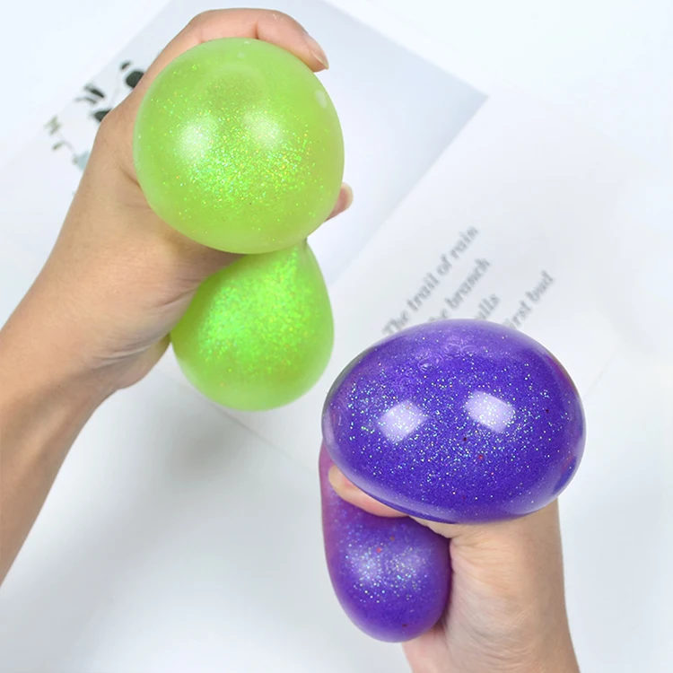 Soam Color Bead Children Adult Decompression Vent Ball Squeeze Pinch Music TPR Decompression Color Bead Funny Ball Toys