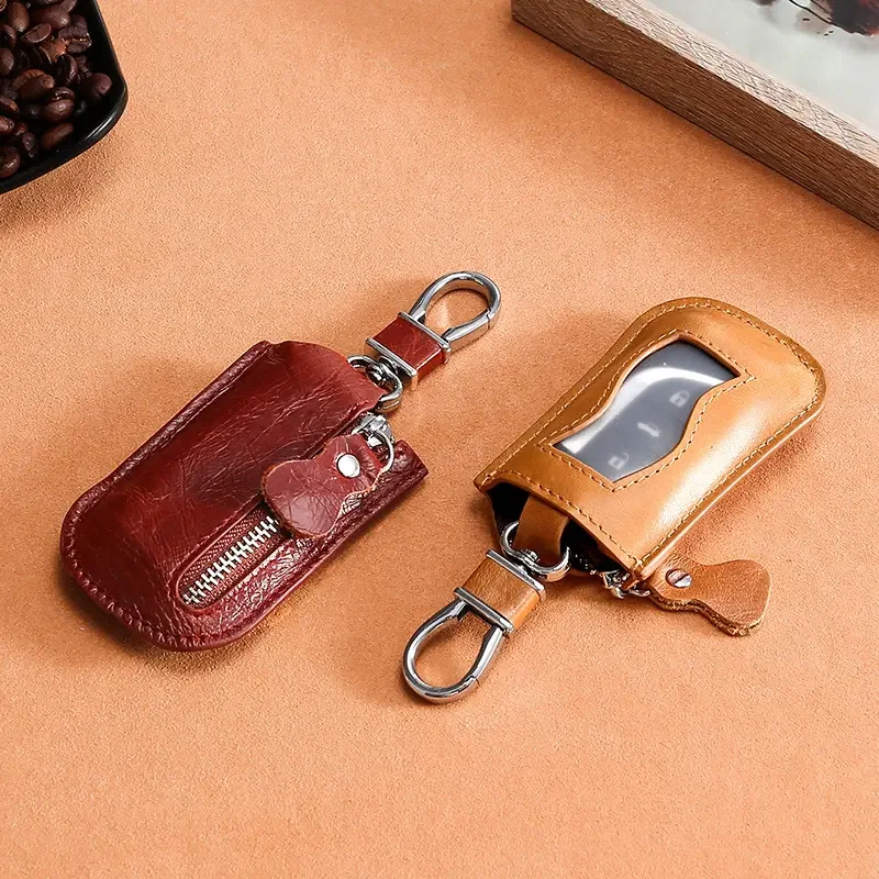 Multifunctional Key Bags Convenient Car Key Case Zipper Remote Control Access Control Car Key Holder Custom Logo PU Leather GZL