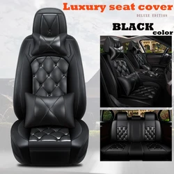 2020 New Design Luxury Seat Cover 7D Pu Leather Auto Car Seat Cushion Well Fit All 5 Seater Car Models