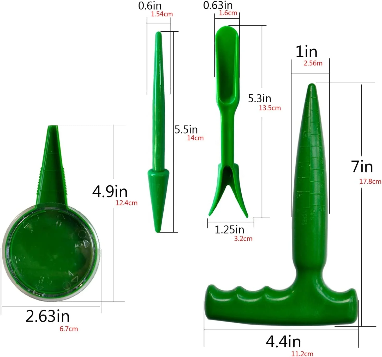 Seed Planter Dispenser Kit, Adjustable Sowing Seed Spreader Handheld for Lawn