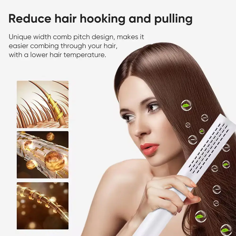 2 In 1 Straight Hair Comb Wireless Hair Straighten Oem Color Hair Straightener Comb Electric