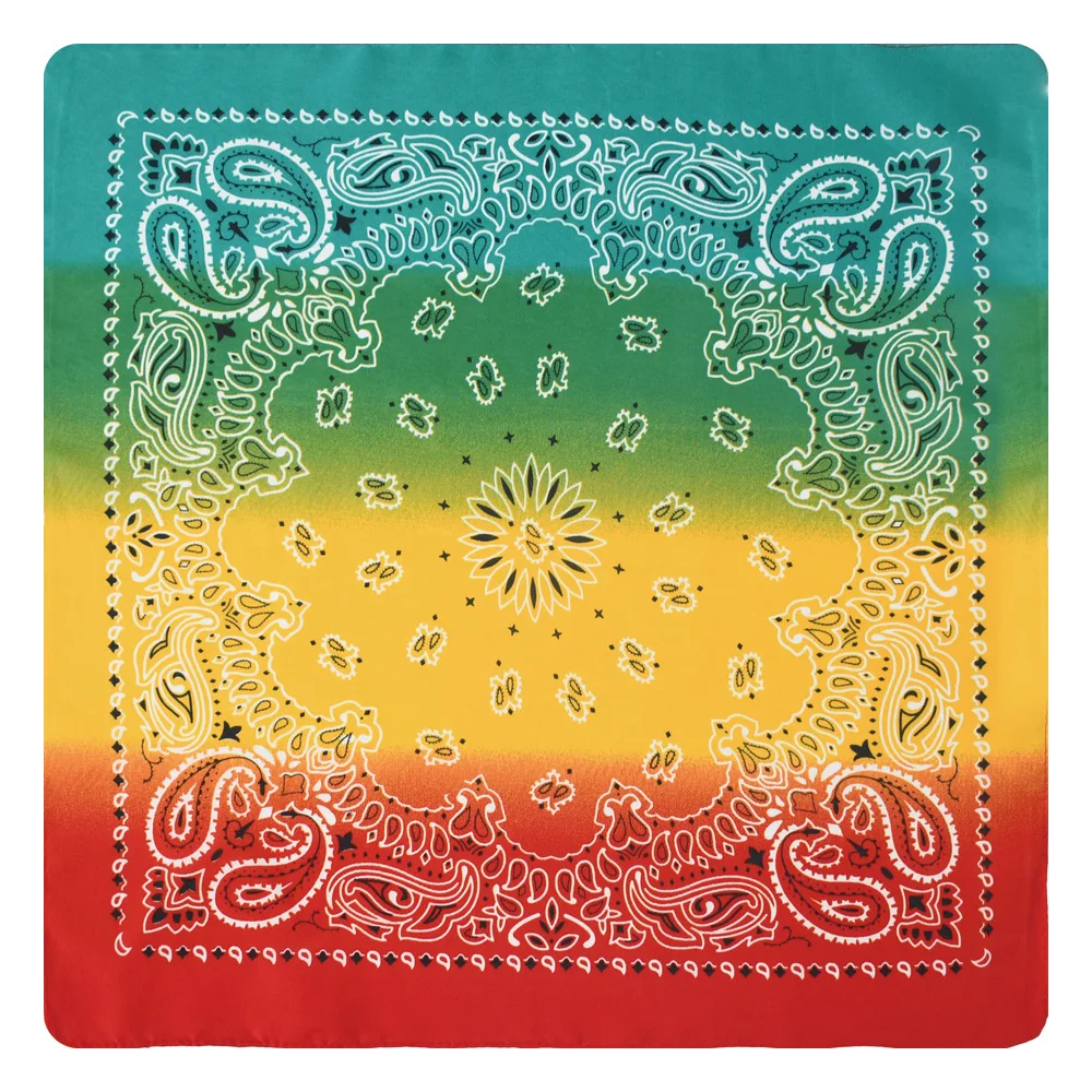 Hot Sale Multifunction Headwear Cotton Bandana Custom Print Hip Hop Paisley Tie Dye Bandana