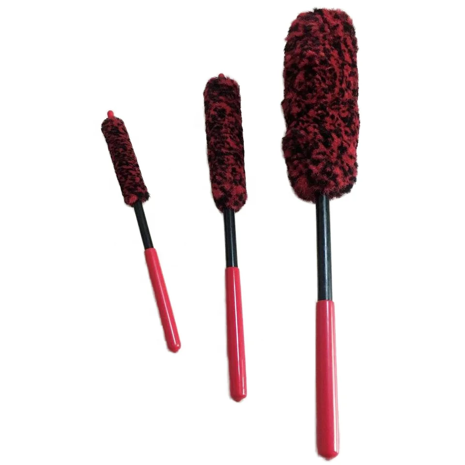 Wholesale Soft Microfiber auto detailing Non-Scratch Wheel Cleaner Brush Set Ergonomic Car Rim Cleaning Brushes