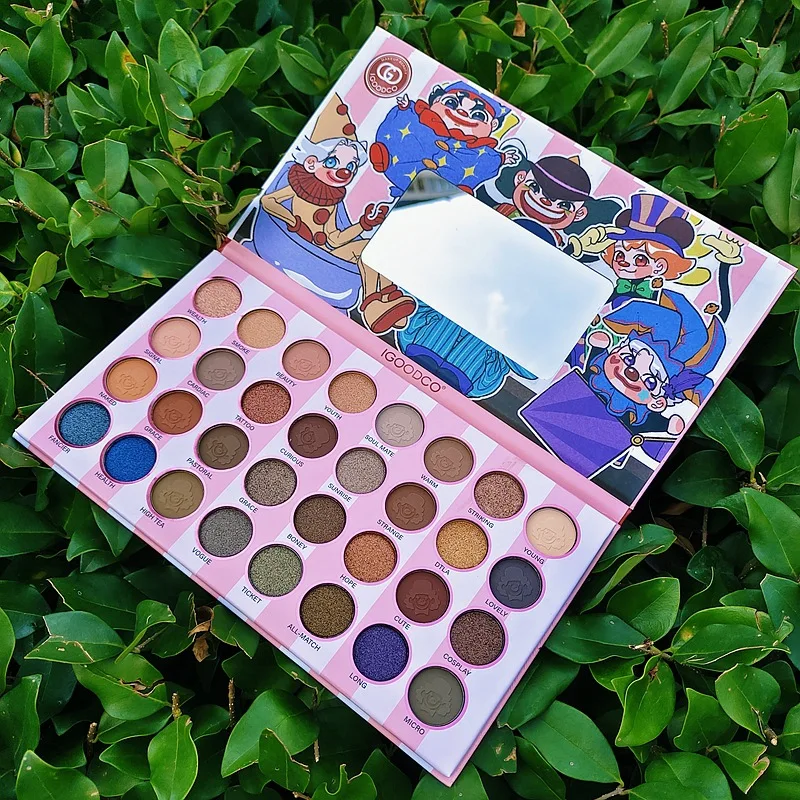 wholesale makeup glitter eyeshadow 32 color boxes eye shadow cardboard gift packaging boxes chrome foldable eyeshadow palette