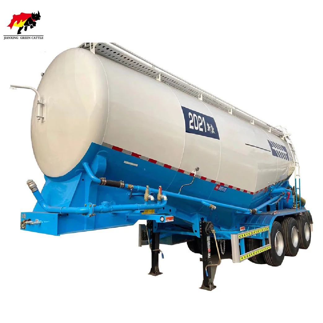 China hot sale 3 Axle Concrete Blower Dry Feed Tank Bulk Powder Mixer 60ton Tanker Cement Semi Trailer