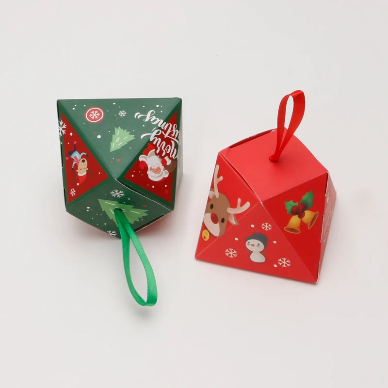 2023 custom single cupcake paper box for tree christmas crackers advent calendar packaging gift box