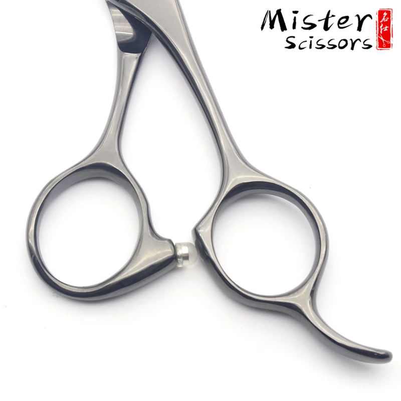 Black High Quality Professional Curved Thinning Scissors 440C Stainless Steel Pet Grooming 6.5 inch
