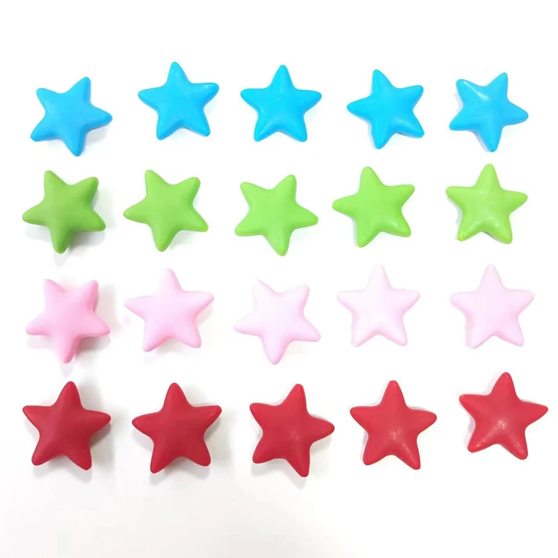 Customized Colorful Star Baby Dental Gel, DIY Comfort Hand String Silicone toys