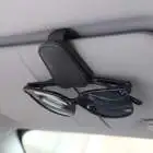 LBB Ticket Card Clip Eyeglasses Mount Magnetic Leather Glasses Eyeglass Hanger Clip Sunglasses Holders for Car Sun Visor