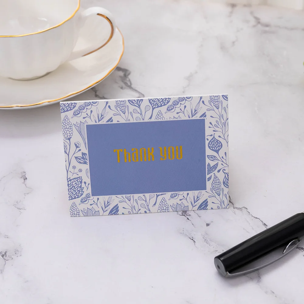 Hot Selling Thank You Cards for Business Greeting Cards Sets Thank You Cards with Envelops and Opp Bags