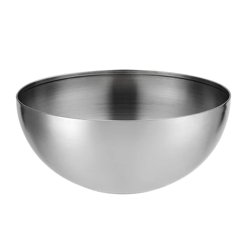 New product 15CM 20CM Korean Stainless Steel Metal Gold Bowl Decoration Mixing Fruit Salad Round Shape Bowl