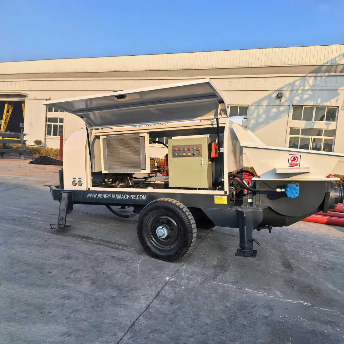 30m3/h to 100m3/h pump concrete portable diesel or electric concrete mixer and concrete pump mini diesel for hot sale