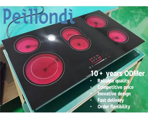 new design 90cm digit slider premium design built in CE CB UKCA electric ceramic hob smart kitchen cooktop  infrared cooker