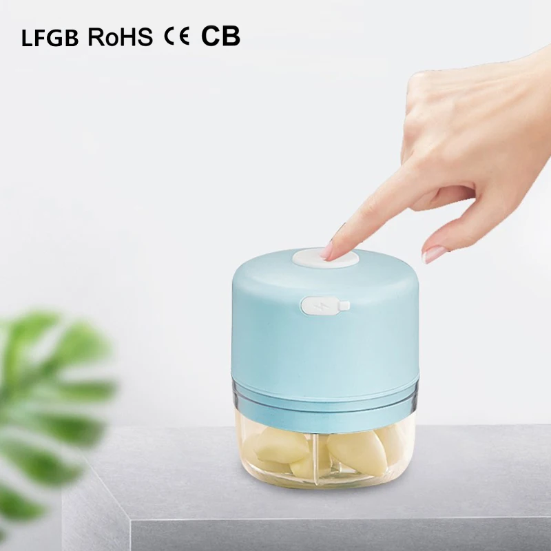 Stainless steel 2 in 1 mincer mini blender meat grinder food home use electric usb charging garlic chopper