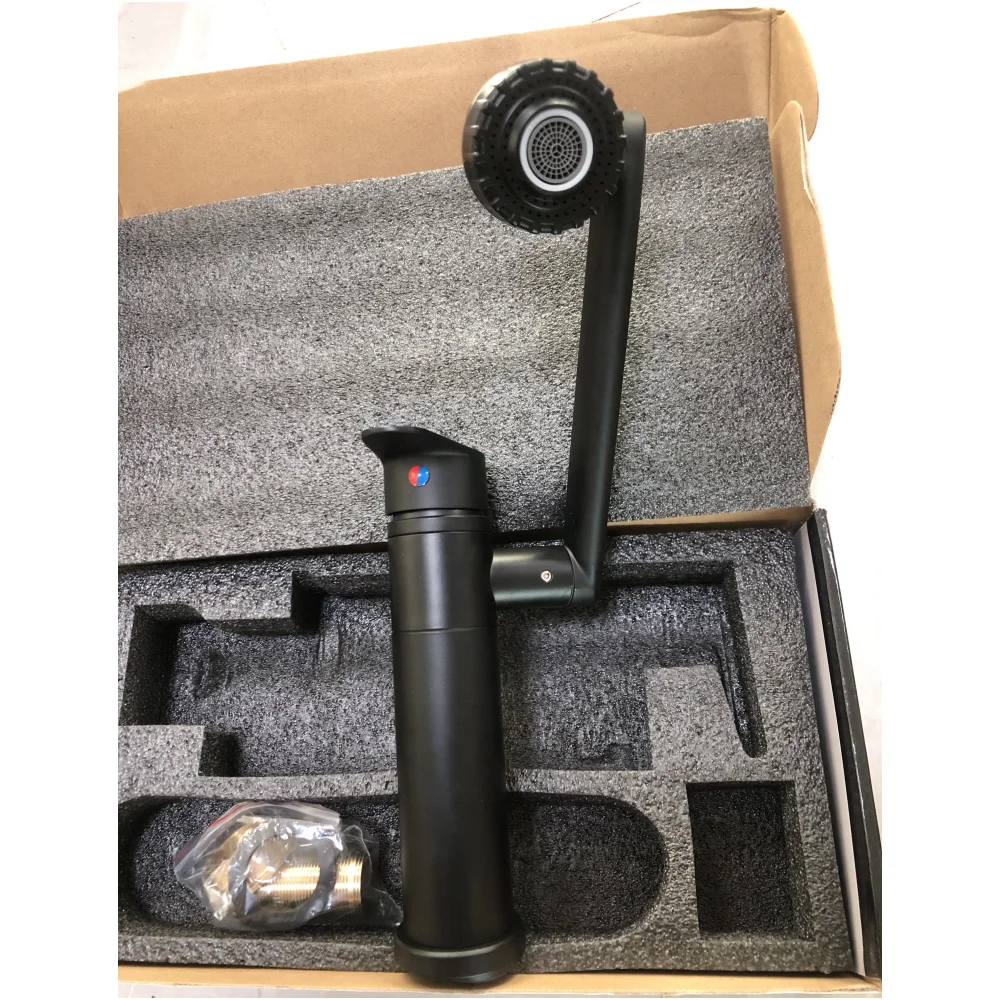 Modern New Brass Water Tap Multifunctional Swivel Faucet 360 Degree Bathroom Water Faucet Black Basin Faucet Mixer Taps