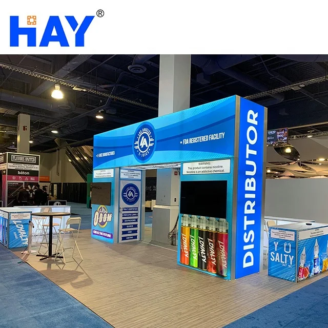 Индивидуальный алюминиевый экструзионный портативный стенд с тканевой подсветкой 20x20