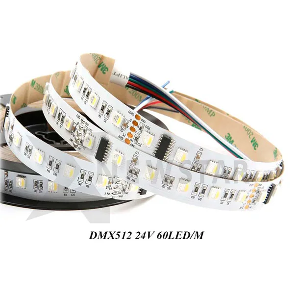 Newstar 24VDC 60leds 10Pixels DMX512 4in1 RGBW Addressable Digital DMX LED Strips