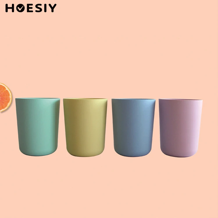 Reusable Baby Kids Toddler Durable Bright Water Drinking Ceramic Cup PLA BPA Free Eco Friendly Tea Cups Dishwasher Safe Cup