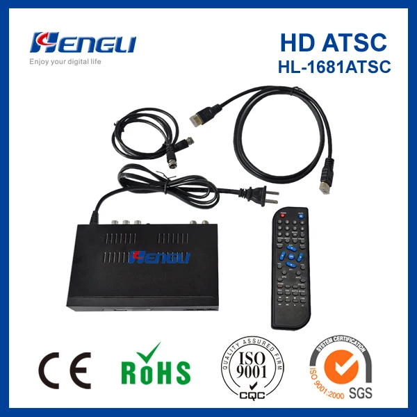 Hengli Wholesale ATSC-T PVR Set-top box terrestrial digital tv  decoder H.264 H.265 ATSC tv receiver