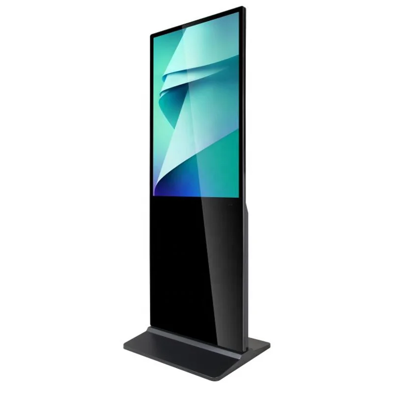 IDB Brand Hot Sell Low Price 43 50 55 Inch Floor Stand Totem Kiosk Capacitor Touch LCD Digital Signage Player for Indoor Use